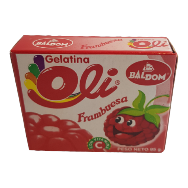 Gelatina Sabor a Frambuesa Oli 85g -Oli Himbeer-Geschmack Gelee 85g
